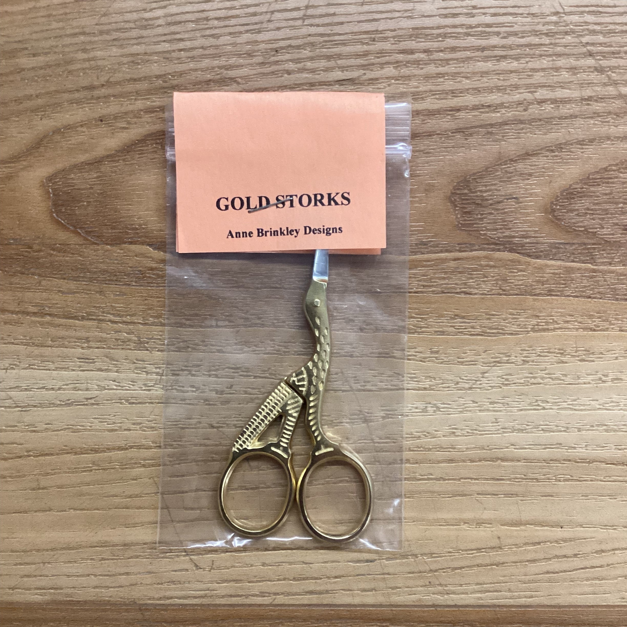 Gold Stork Snips - KC Needlepoint