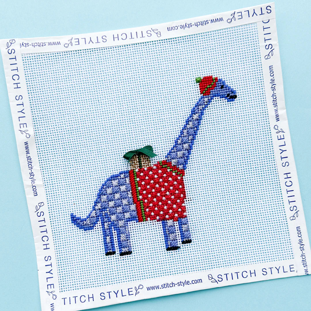 Brontosaurus Dinosaur Canvas - KC Needlepoint