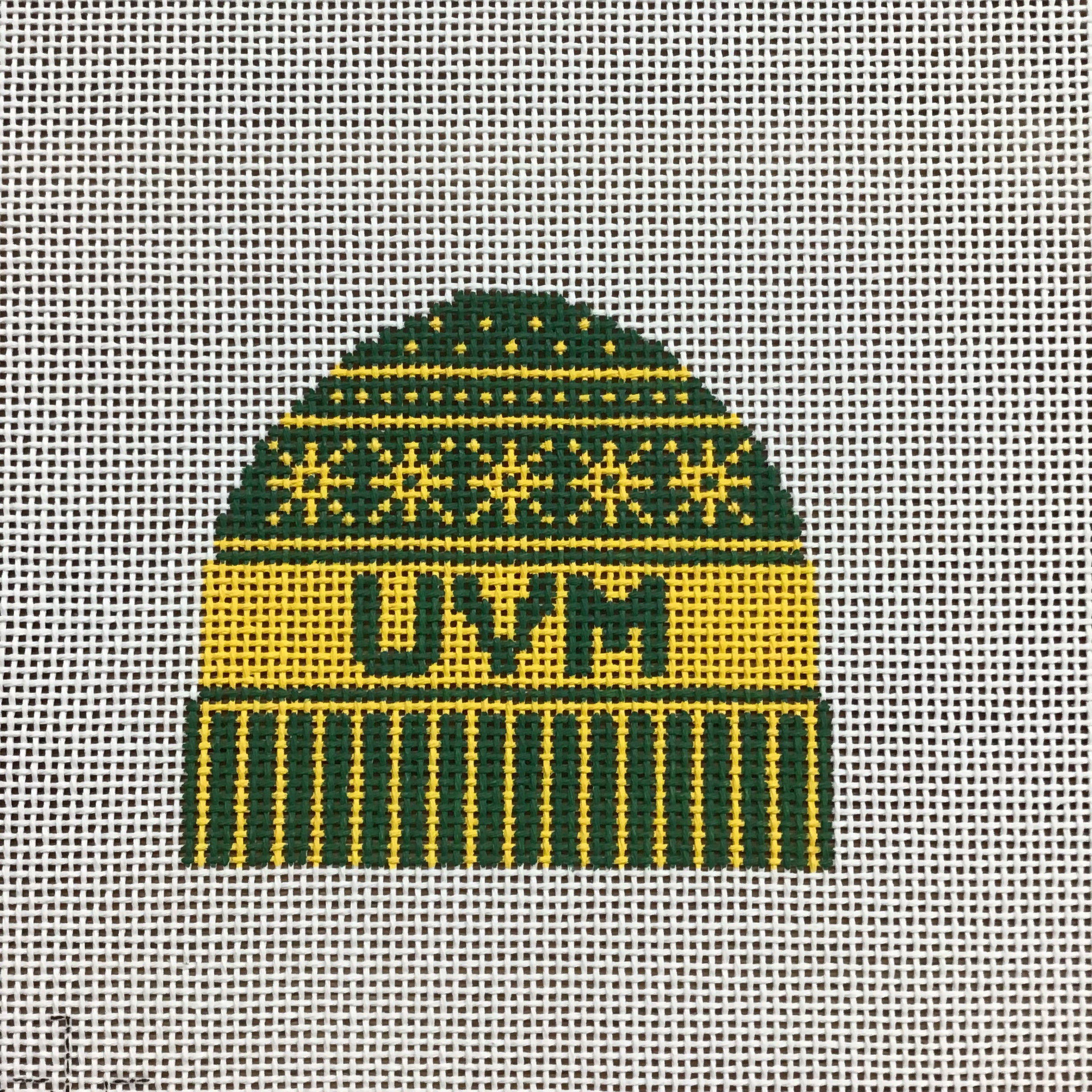 UVM Hat Needlepoint Canvas - KC Needlepoint