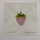 Pink with White Flowers Strawberry Canvas - KC Needlepoint