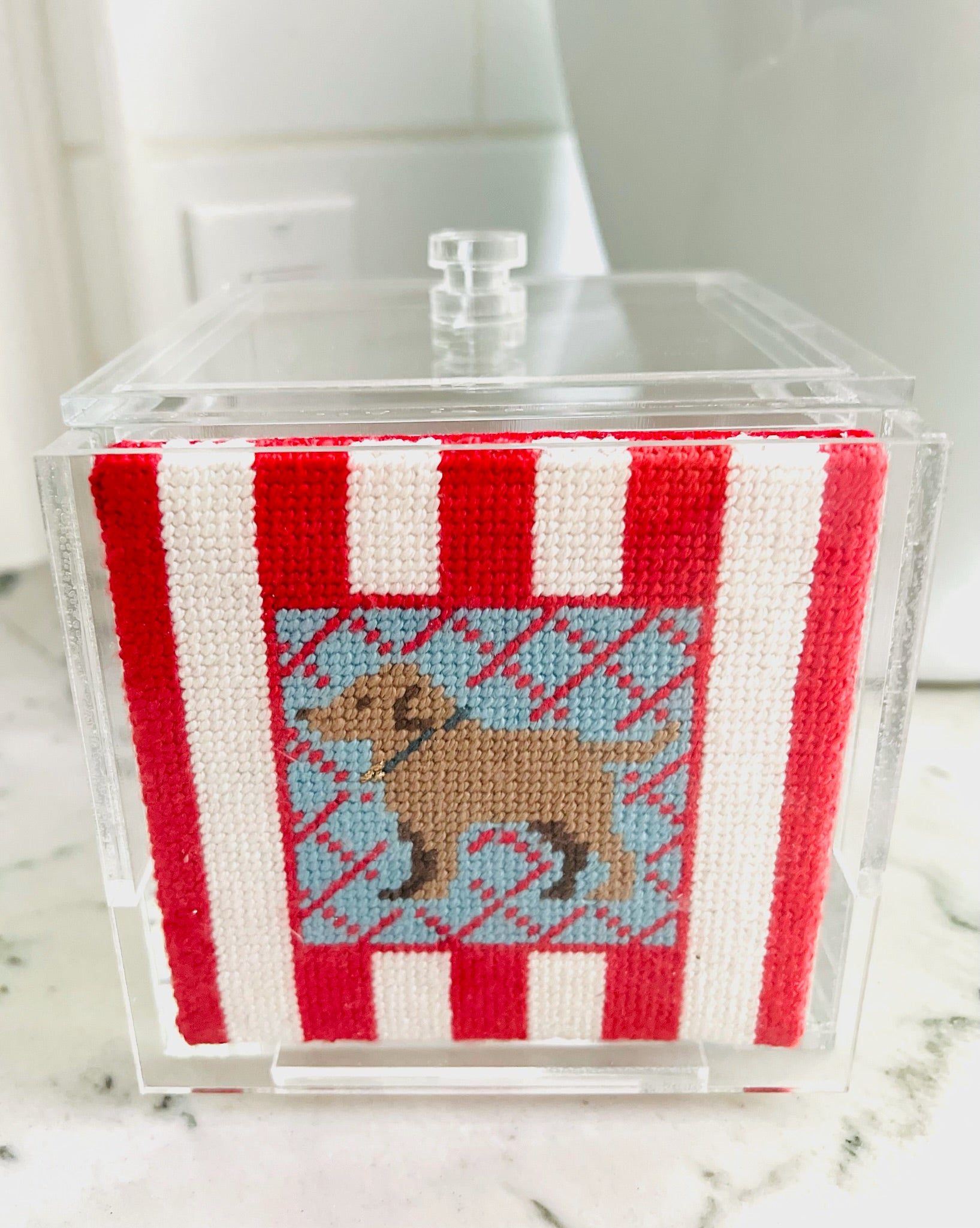 Lucite Box with Lid - KC Needlepoint