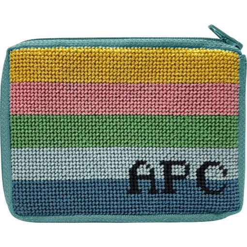 Striped Monogram Coin Purse Kit - KC Needlepoint