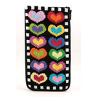 Hearts on Black Eyeglass Case Kit - KC Needlepoint