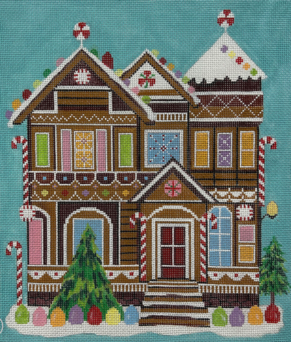 Gumdrop Gingerbread Canvas - KC Needlepoint