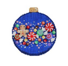 Gingerbread Confetti Ball Canvas - KC Needlepoint