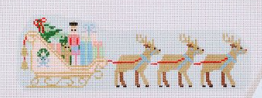 Christmas Village Sleigh Canvas - KC Needlepoint