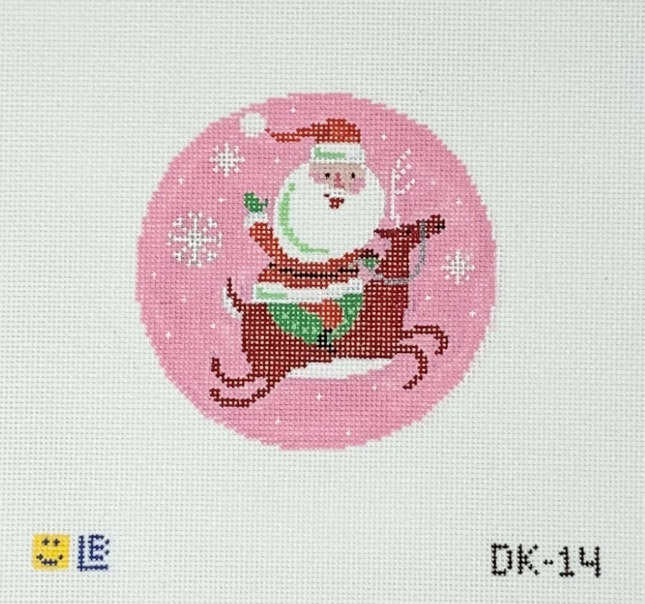 Santa's Ride Canvas - KC Needlepoint