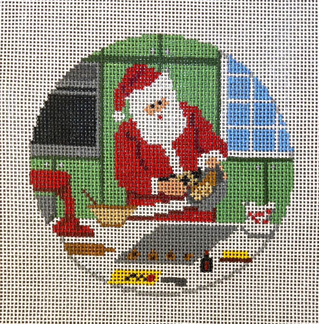 Baking Santa Canvas - KC Needlepoint