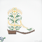 Bridal Cowboy Boot Canvas - KC Needlepoint