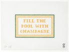 Fill the Pool with Champagne Canvas - KC Needlepoint