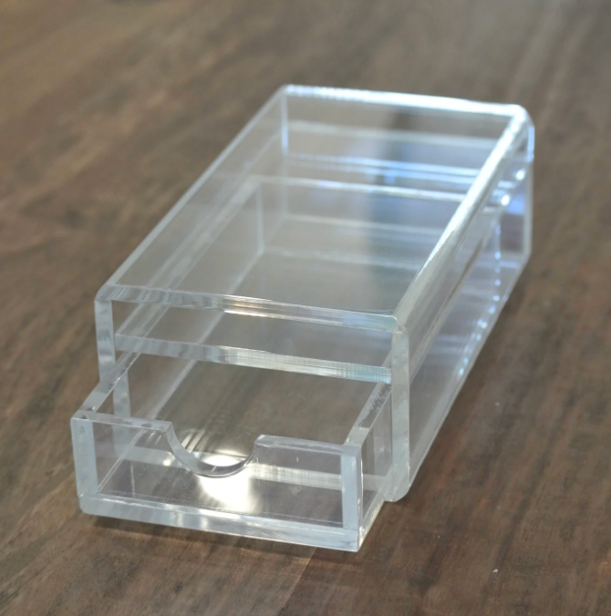 Acrylic Box with Sliding Drawer