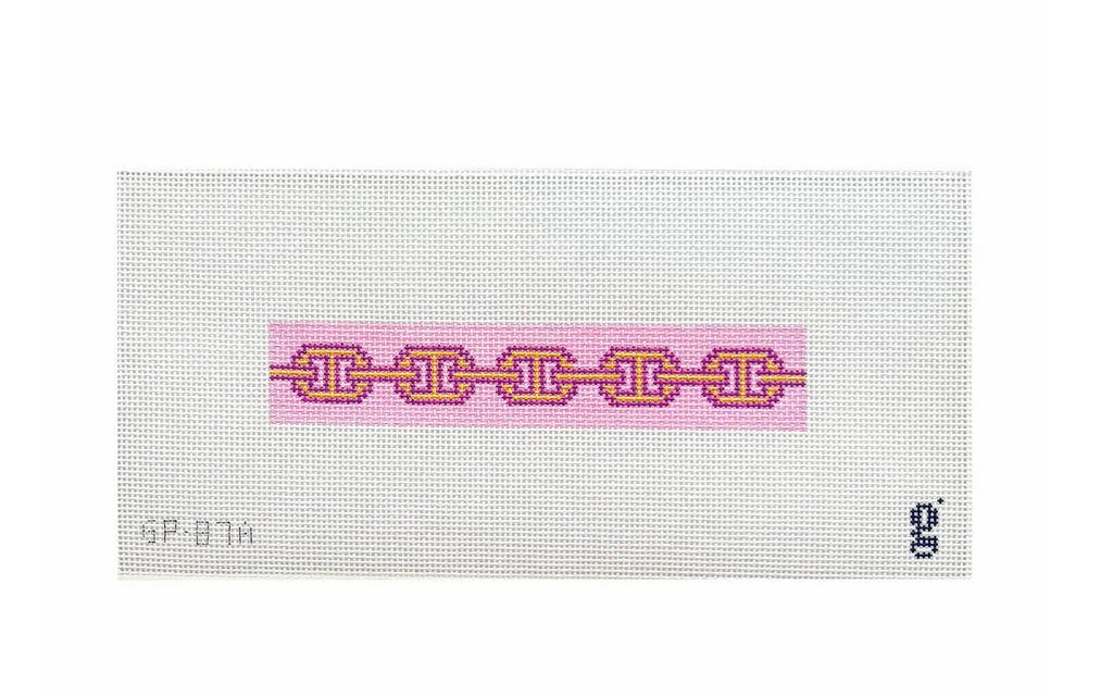 Pink Links Key Fob Canvas