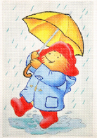 Paddington in the Rain Canvas - KC Needlepoint