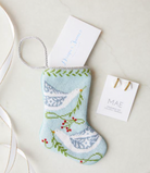 Peace on Earth Blue Bauble Stocking - KC Needlepoint