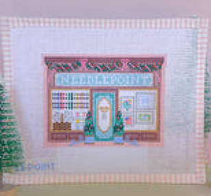 Christmas Village Needlepoint Shop Canvas