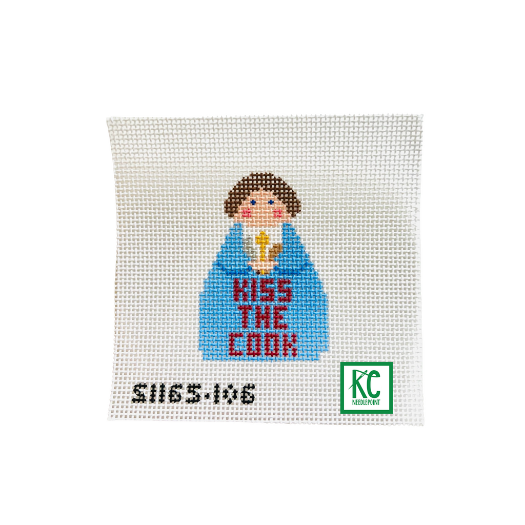 Kiss the Cook Angel Canvas