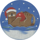 Ornament Otter Canvas - KC Needlepoint