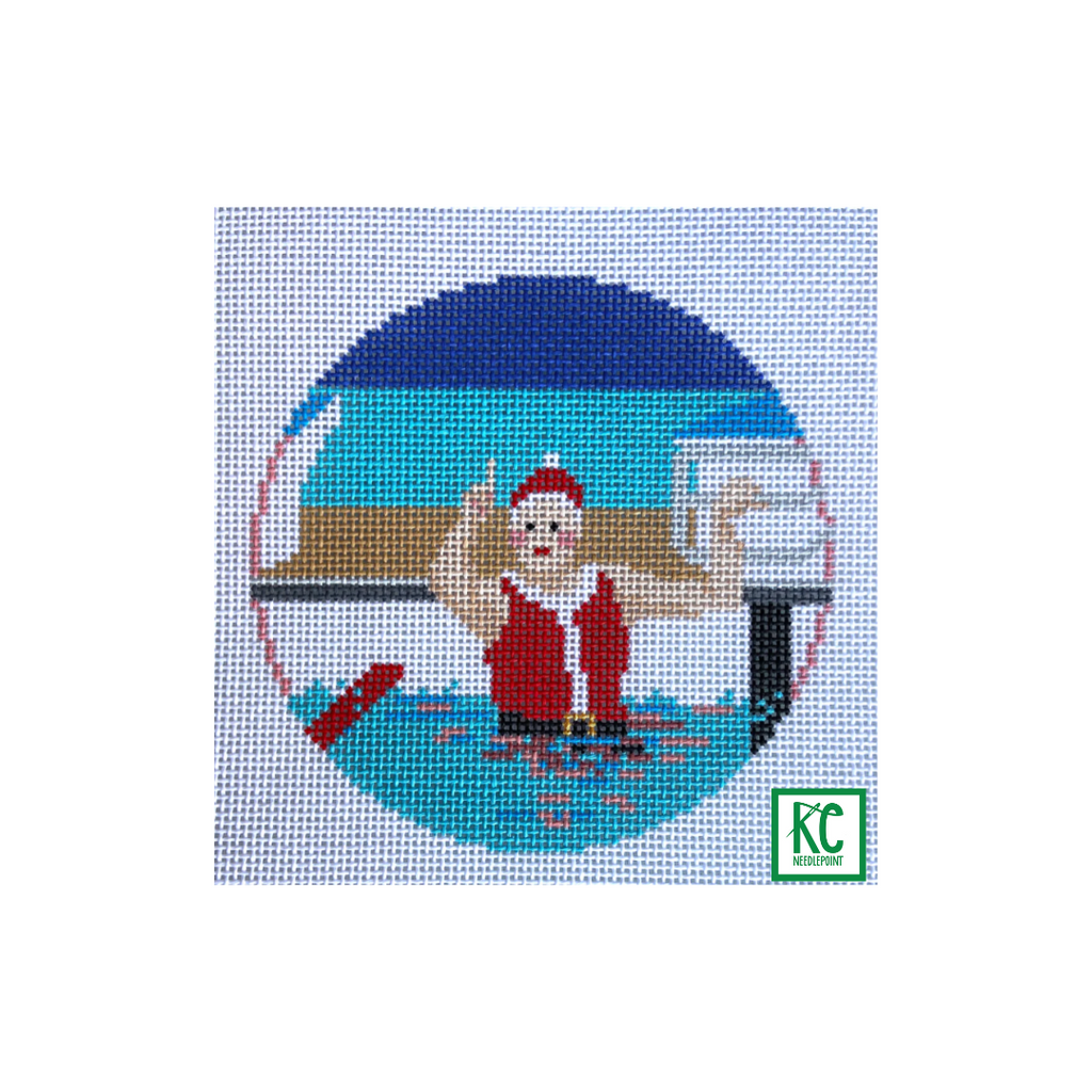 Mrs. Claus Swimming Canvas