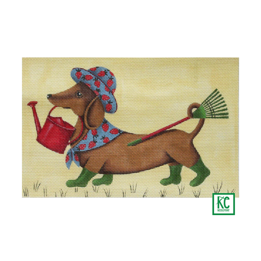 Spring Dachshund Canvas