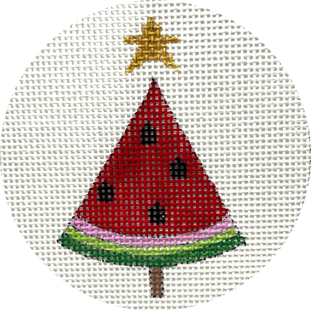 Watermelon Tree Canvas - KC Needlepoint