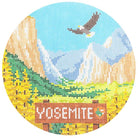 Yosemite National Park Travel Round Canvas - KC Needlepoint