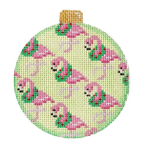 Flamingo Repeat Ball Canvas - KC Needlepoint