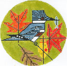 King Fisher Round Canvas - KC Needlepoint