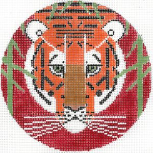 Asian Tiger Round Canvas