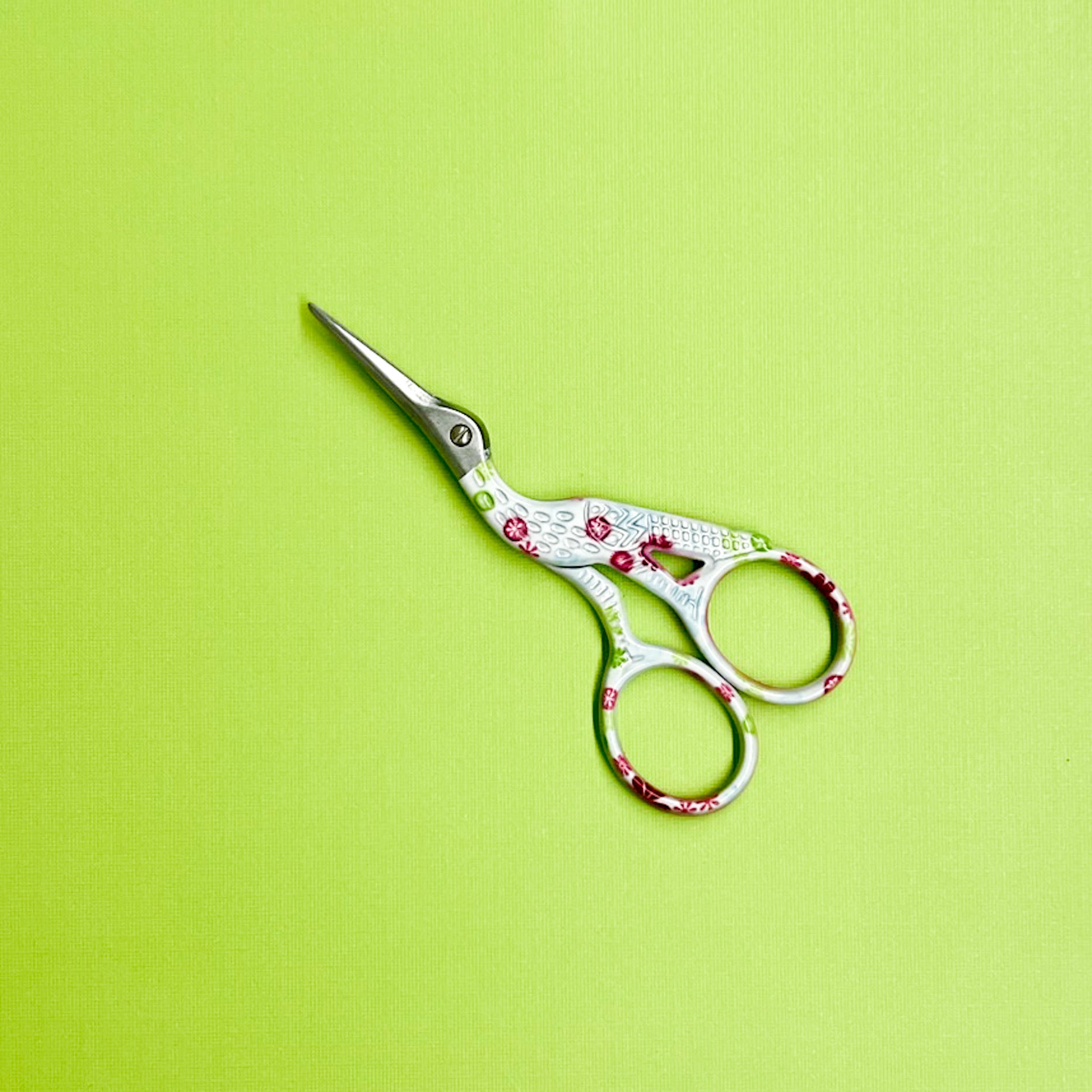 Pink Floral Scissors - KC Needlepoint