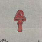 Hot Coral Mushroom Canvas - KC Needlepoint