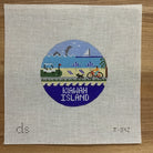 Kiawah Travel Round Needlepoint Canvas - KC Needlepoint