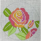 Rose Needlepoint Canvas - KC Needlepoint