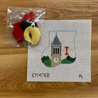 Iowa State with Cy the Cardinal Mini Sock Canvas - KC Needlepoint