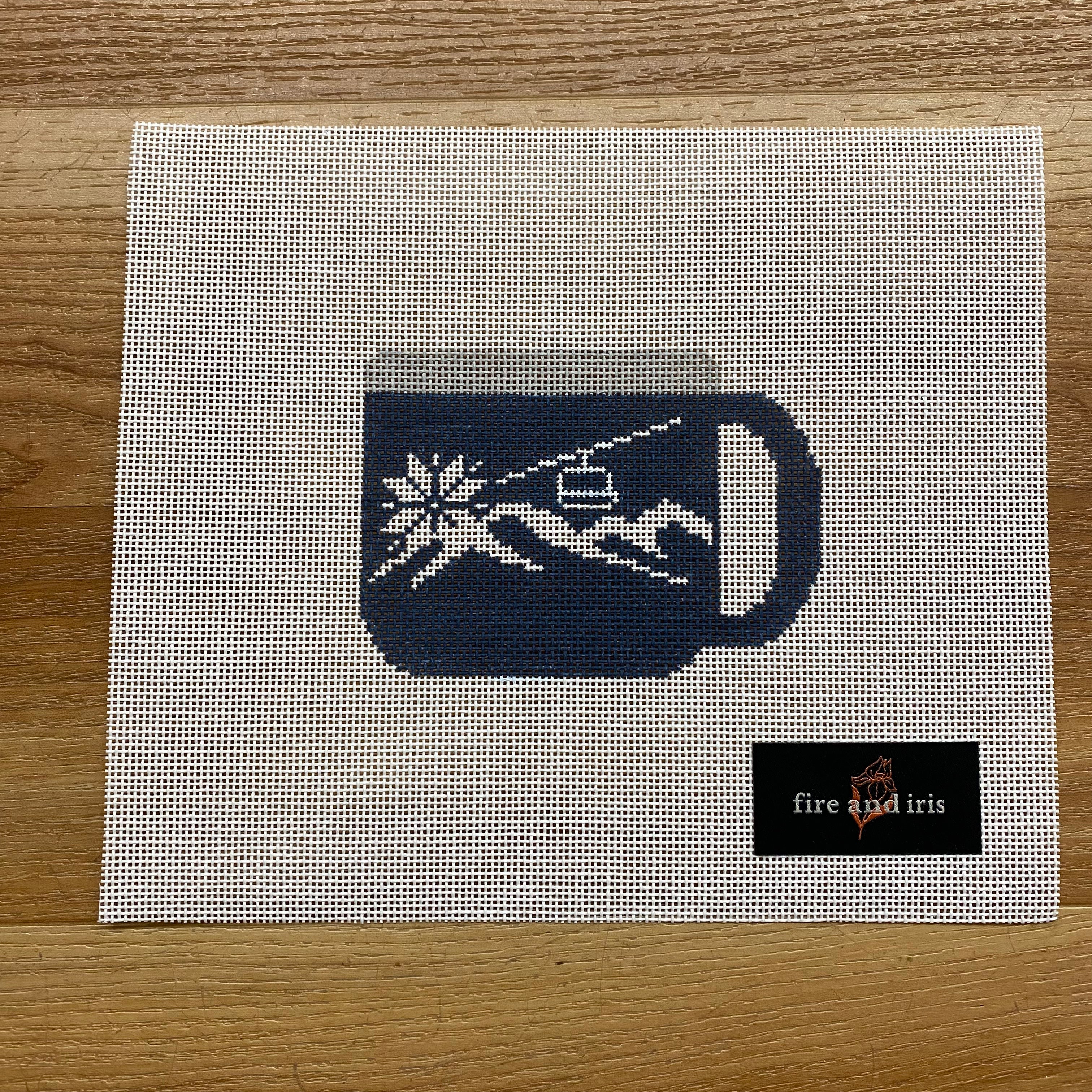 Skiing Camping Mug Canvas - KC Needlepoint