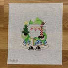 Lighthouse Squatty Santa Canvas - needlepoint