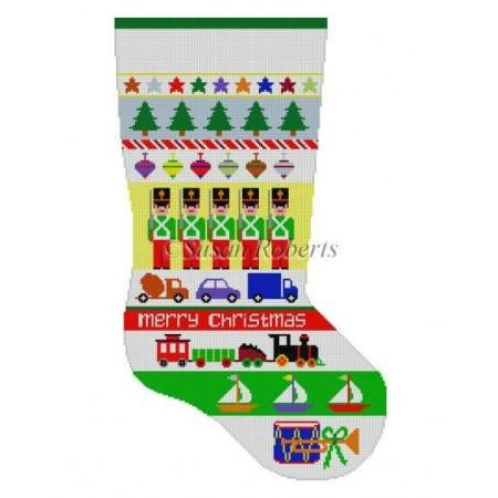 Soldier Stripe Stocking Canvas - KC Needlepoint