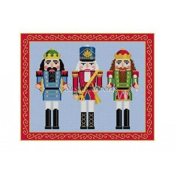 Nutcracker Trio Needlepoint Canvas - KC Needlepoint