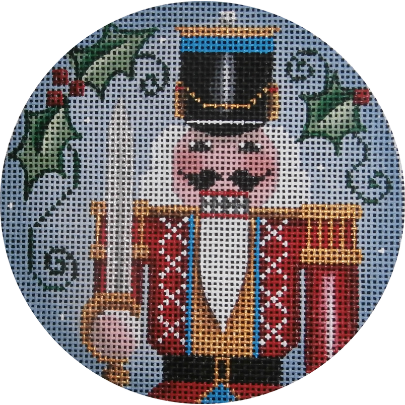 Nutcracker Soldier Round - KC Needlepoint