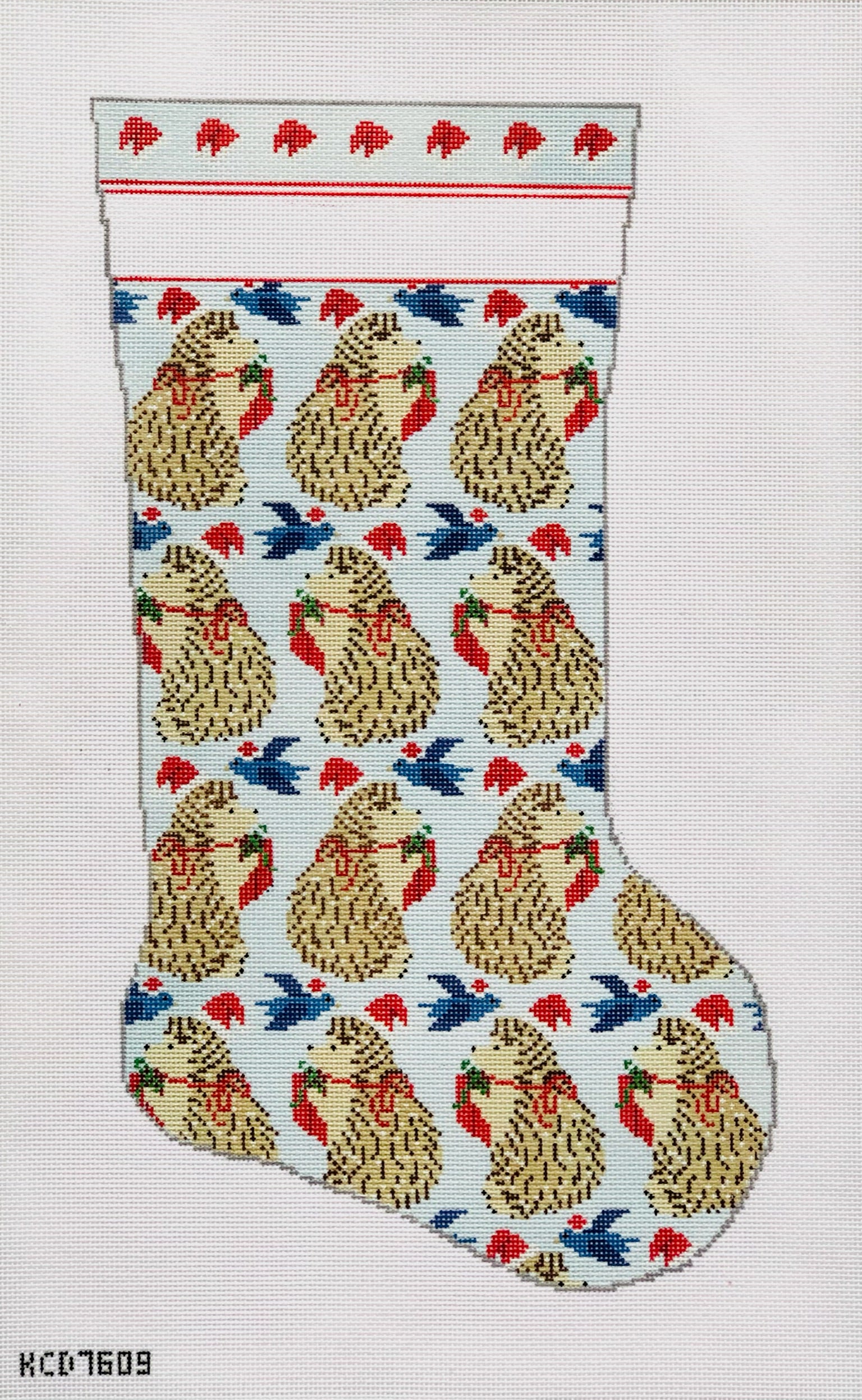 Hedgehog Stocking Canvas - KC Needlepoint