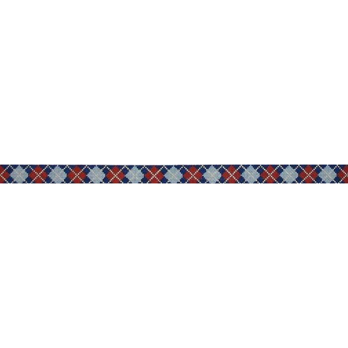 Belt Argyle Navy - KC Needlepoint