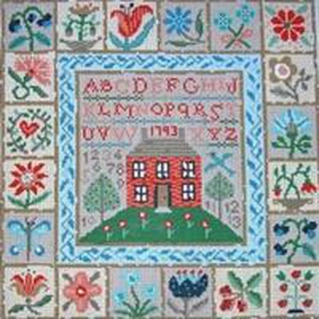 House Sampler Canvas - KC Needlepoint