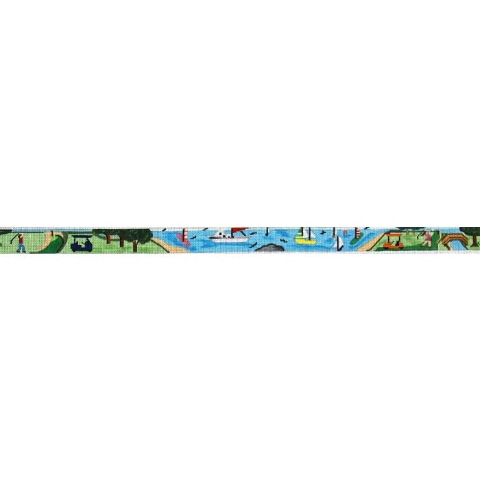 Golfing Resort Belt Canvas - KC Needlepoint