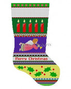 Bold Stripe Angel Stocking Canvas - KC Needlepoint