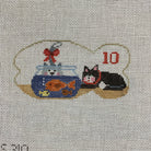 10 Kittens Hoping Canvas - KC Needlepoint