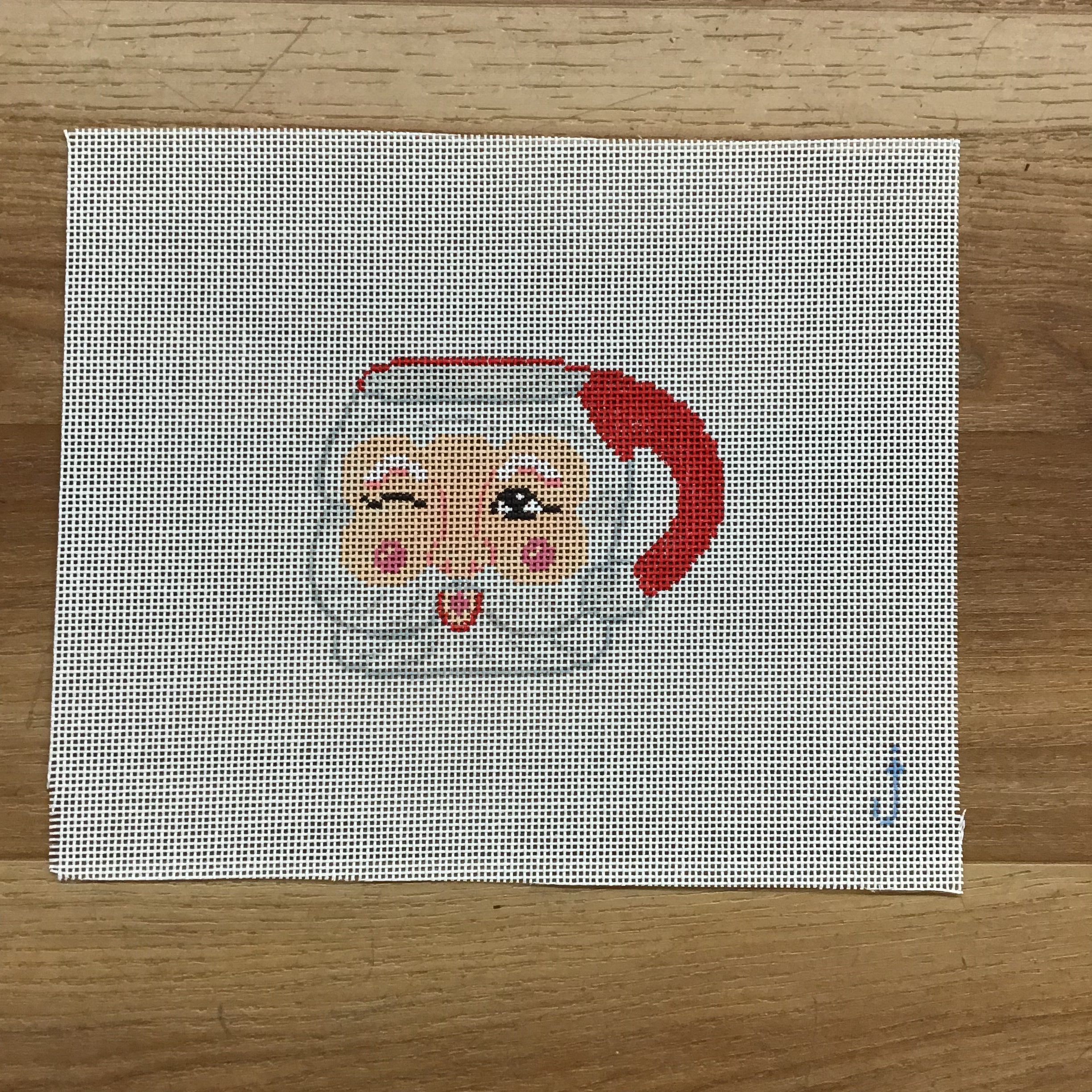 Santa Mug Canvas - KC Needlepoint