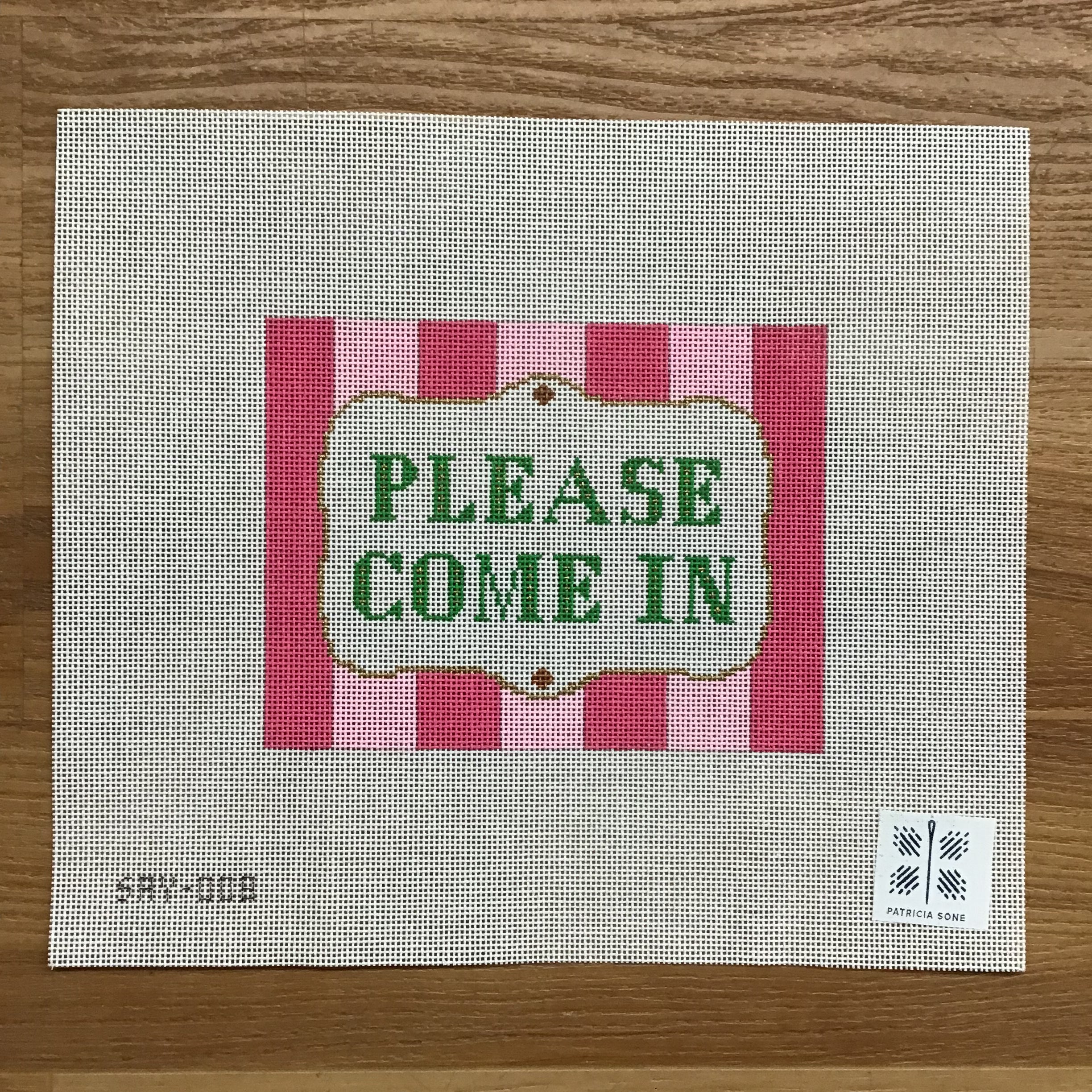 Please Come In Canvas - KC Needlepoint