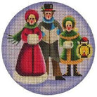 Carolers Round Canvas - KC Needlepoint