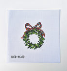 Plaid Wreath Canvas - KC Needlepoint