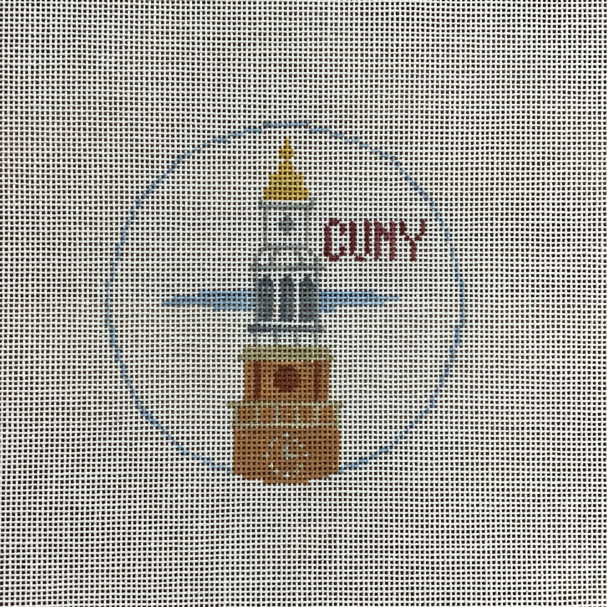 CUNY Round Canvas - KC Needlepoint