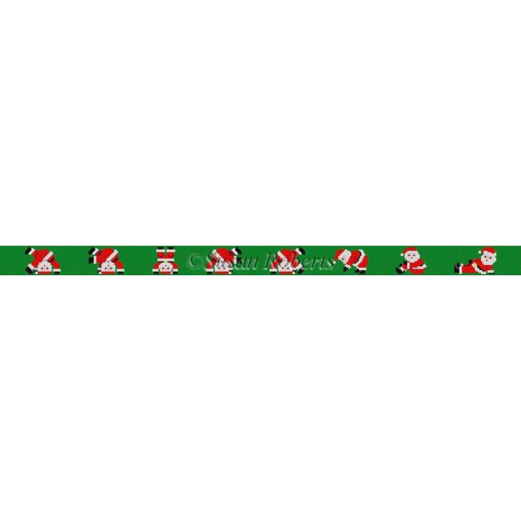 Tumbling Santas Belt Canvas - KC Needlepoint